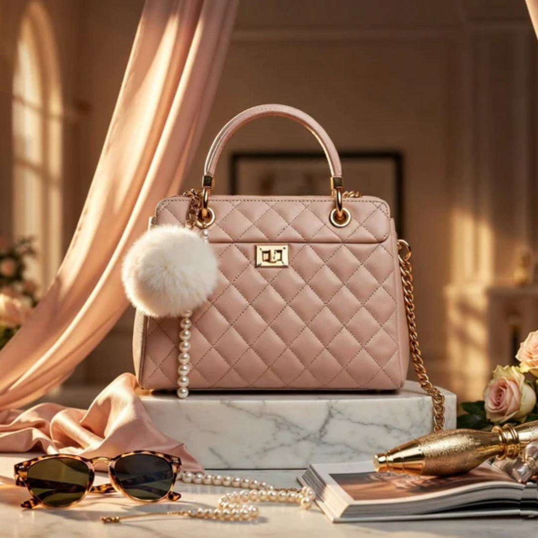 Verity™ Luxe Quilted Satchel Handbag – Elegant Crossbody & Top Handle Purse for Women |Adjustable and Detachable Straps|