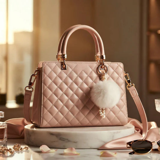 Verity™ Luxe Quilted Satchel Handbag – Elegant Crossbody & Top Handle Purse for Women |Adjustable and Detachable Straps|
